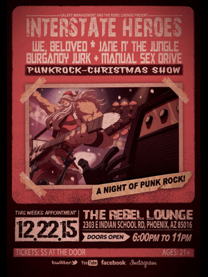 buRgandy juRk past show flyeR: 12-22-15 Rebel lounge